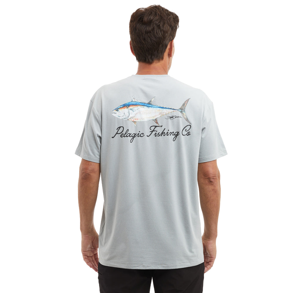 Pelagic T-Shirt Freespool Goione BFT Light Grey Heather