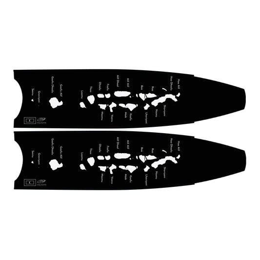 Apnea Fins Blade - Maldives Map (Blade Only)