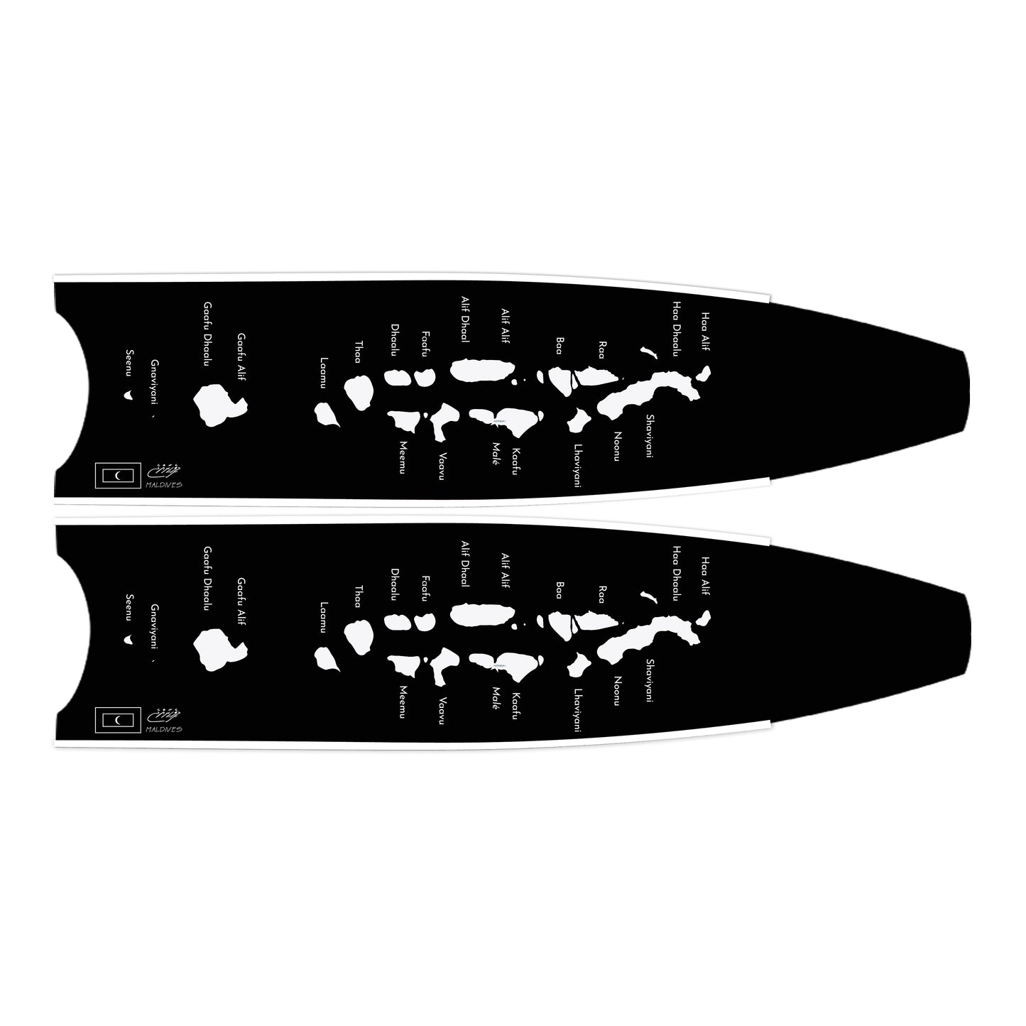 Apnea Fins Blade - Maldives Map (Blade Only)