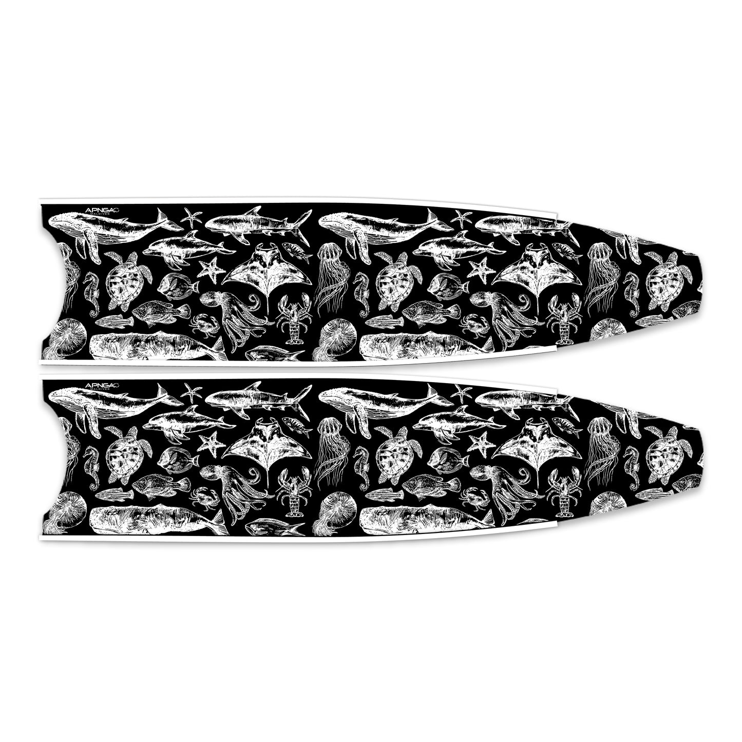 Apnea Fins Blade - Ocean Creature White (Blade Only)
