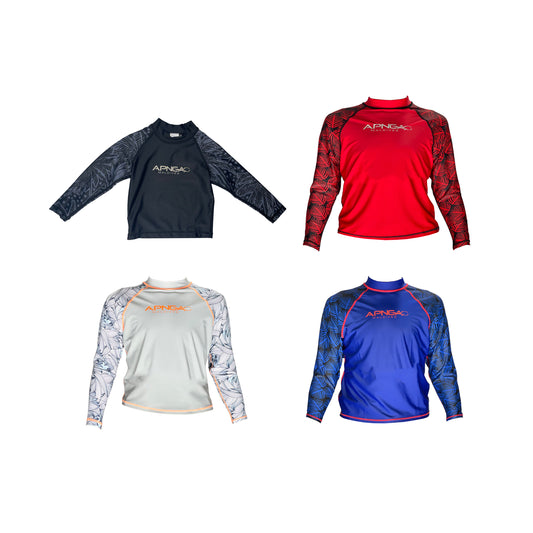 Apnea Rash Guard for Kids - Tropical Design