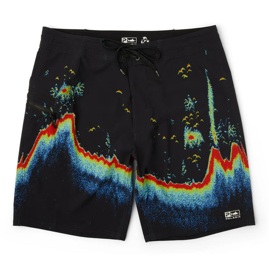 Pelagic Strike Black Sonar Boardshorts 19"