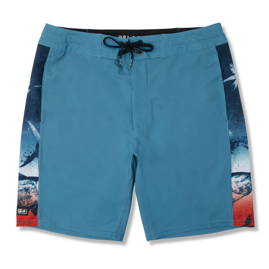 Pelagic Side Scanner Gyotaku Fade Boardshorts 19"