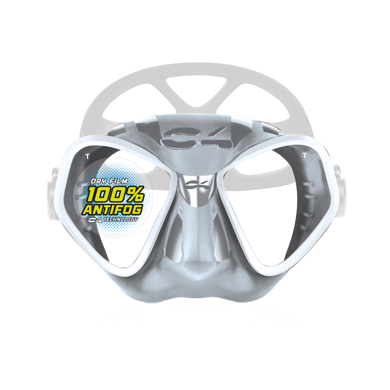 C4 Condor Sliver/White Anti Fog Mask