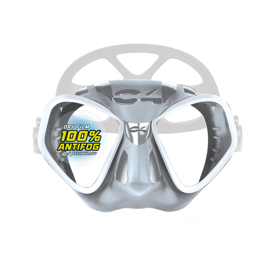 C4 Condor Sliver/White Anti Fog Mask