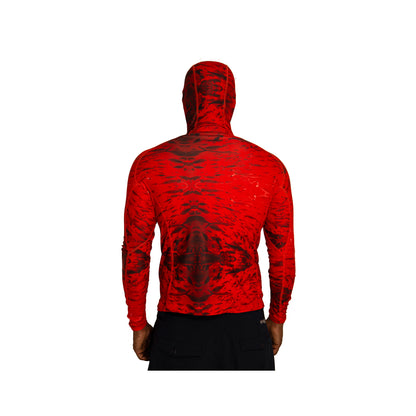 Apnea Hooded Dive Skin Top, W/ Chest Pad- Bait Camo