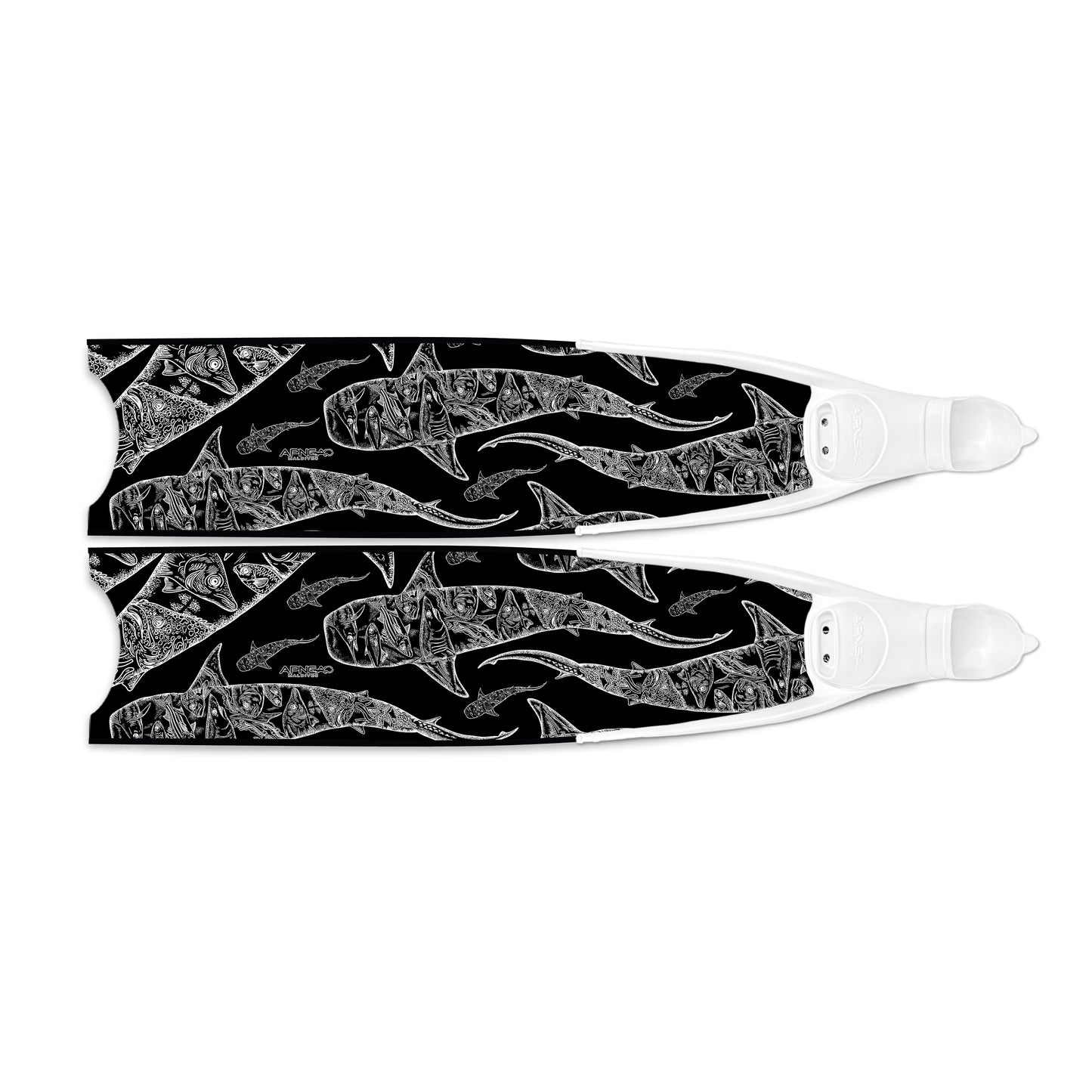 Apnea Fins - Tiger Shark - Black