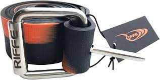 Riffe Marseilles Rubber Weight Belt with SS Buckle - Black Orange