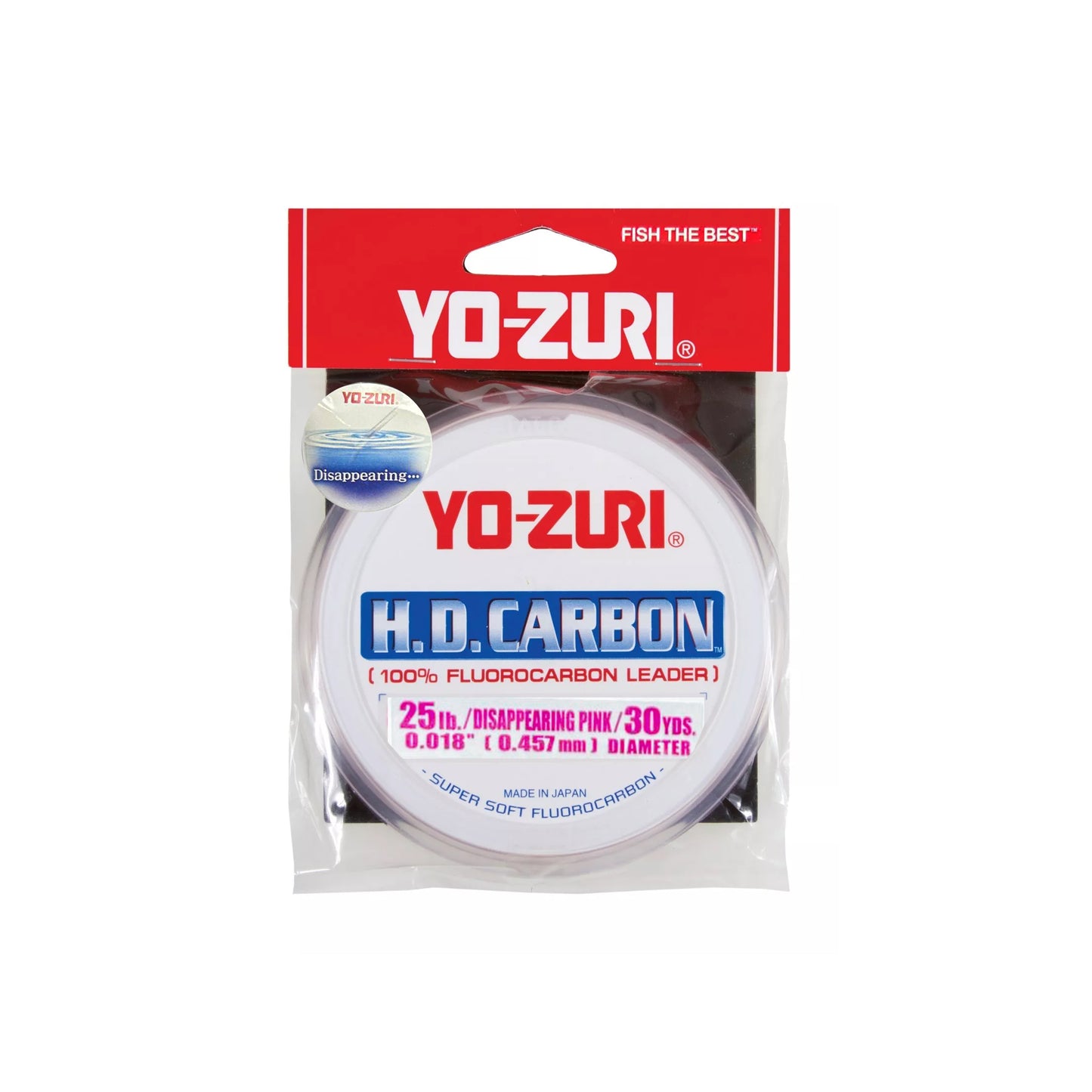 Yo-Zuri - Fluorocarbon Leader 25LB Disappearing Pink 30 Yards