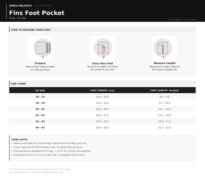 Apnea Rubber Foot pocket - Fins Foot Pocket