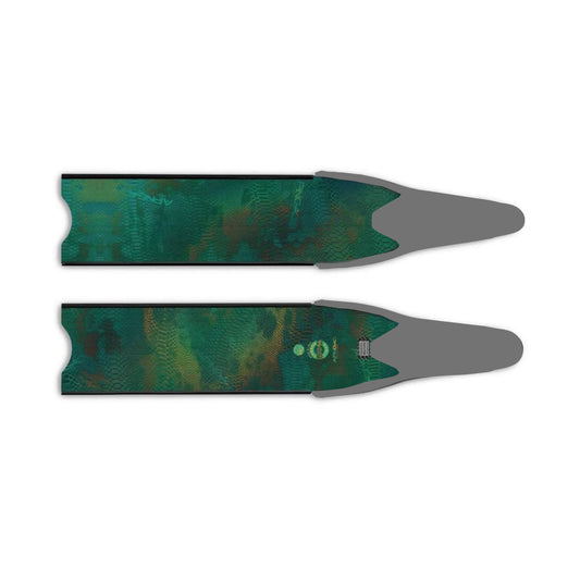 Apnea Fins Blade - Green Iguana, Carbon (Blade Only)