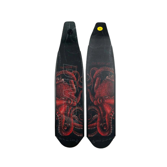 Diver Composite Fins - Wild Red Octopus (Blade only)
